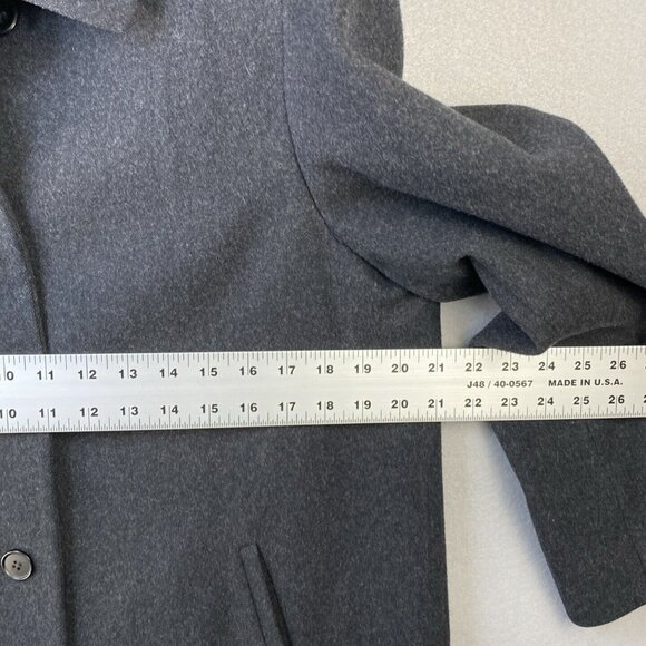 Vintage 90s Albert Nipon Gray Wool & Cashmere Overcoat Womens 12 Made In USA EUC - Picture 6 of 10